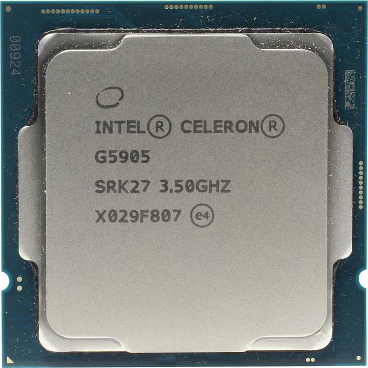 Процессор INTEL Celeron G5905 Comet Lake 3500 МГц Cores 2 4Мб Socket LGA1200 58 Вт GPU UHD 610 OEM CM8070104292115SRK27 Global