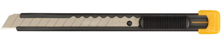 Olfa Нож 9мм с выдвижным лезвием, металлический корпус
