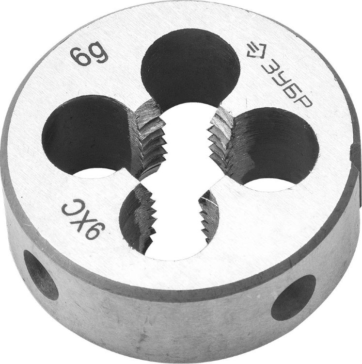 Зубр "МАСТЕР" М5 x 0,8 Плашка круглая ручная для нарезания метрической резьбы