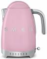 Чайник SMEG KLF04PKEU электрический, объем: 1,7 л, мощность: 2400 Вт,  регулировка температуры, корпус из нержавеющей стали, розовый,Стиль 50-х г.