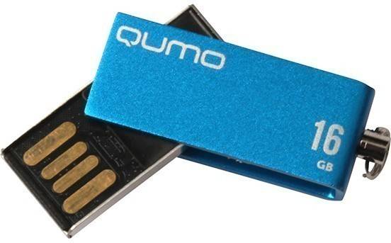 Накопитель QUMO 16GB USB 2.0 Fold Blue, цвет корпуса синий (QM16GUD-FLD-Blue)