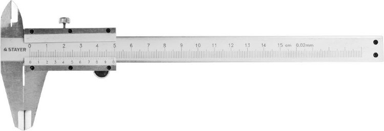 STAYER "PROFI" 150мм Штангенциркуль метрическая шкала, с глубиномером, нержавеющая сталь