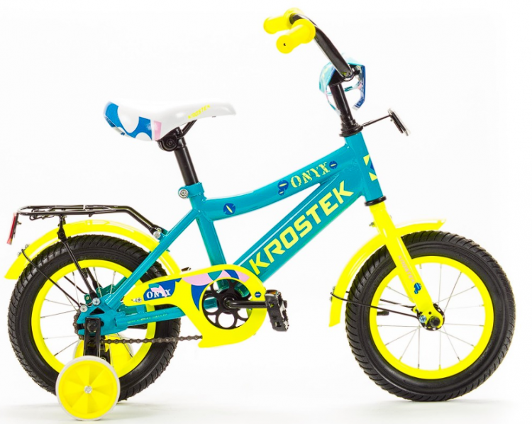 KROSTEK  велосипед ONYX GIRL  | Размер колеса - 12| Возраст велосипедиста от 3 до 5 лет | Максимальный вес велосипедиста 40 кг | Рост велосипедиста 85-105 | Количество скоростей - 1 |