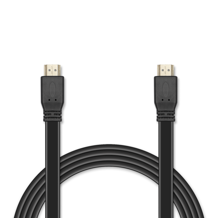 Jet.A Цифровой кабель HDMI-HDMI c плоским поперечным сечением провода JA-HD10 10 м (версия 2.0 с поддержкой 3D, Ultra HD 4К/Ethernet, 19 pin, 28 AWG, CCS, коннекторы HDMI с покрытием 24-каратным золотом)
