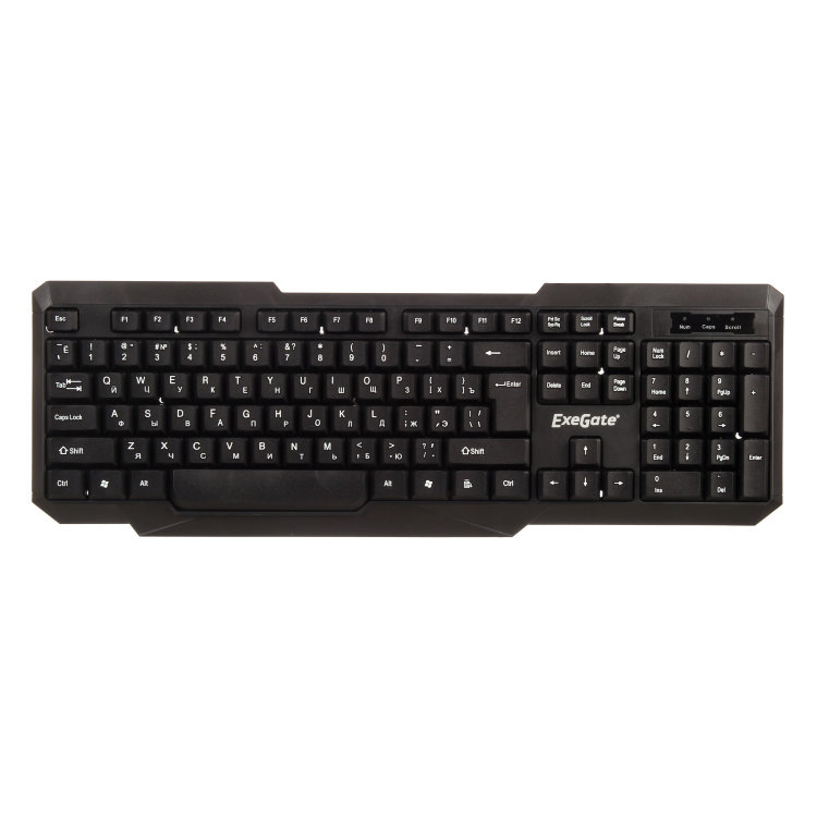Клавиатура Exegate LY-404, <USB, черная, 104кл, Enter большой> Color box 264084