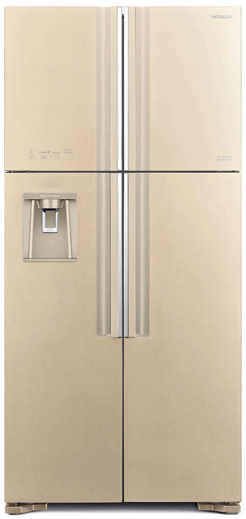 Hitachi холодильник Side by Side R-W660PUC7 GBE | No Frost | Общий объем: 540 | Тип компрессора: Инверторный | Габариты (В х Ш х Г): 183.5 х 85.5 х 73.7 см | Цвет: Бежевый | Global