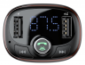 Автомобильное зарядное устройство BASEUS T typed S-09, 2*USB, 3.4A, тусклый, дисплей + Bluetooth, FM, SD/TF CCALL-TM0A