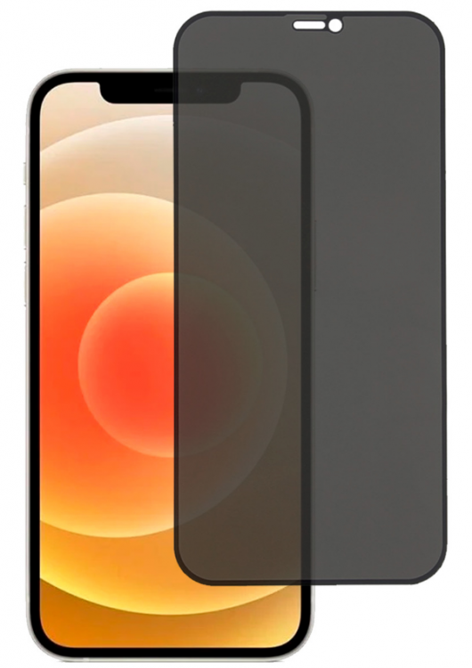 Анти-шпион для iPhone 14 Pro защитное стекло 9D, черный