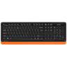 Клавиатура+мышь беспроводная A4Tech Fstyler FG1010 черный/оранжевый Global