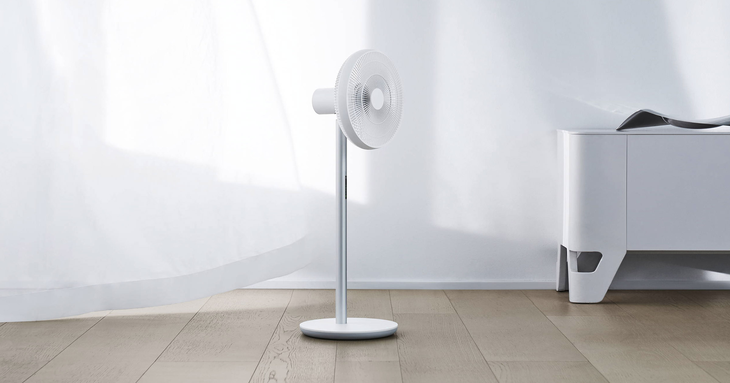 Напольный вентилятор Smartmi DC Standing Fan 3/ на 20 кв.м/ 4 режима/  (ZLBPLDS05ZM) White_world