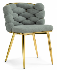 Woodville Стул на металлокаркасе "Rendi" светло-серый / золотистый | Ширина - 64; Глубина - 70; Высота - 77 см