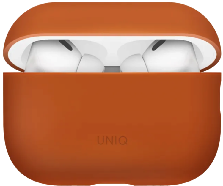 Uniq Чехол для Airpods Pro 3 | C эффектом Soft-Touch | Cо шнурком на запястье | LINO Liquid silicone with handstrap, Sunset Orange