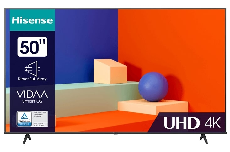 Телевизор LED 50" Hisense 50A6K | Direct LED | 4K UltraHD | Wi-Fi | 60 Гц | VIDAA | HDMI х 3 | USB х 2 шт | Global