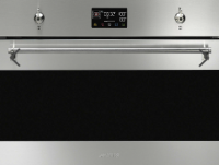 Встраиваемый компактный духовой шкаф с паром SMEG/Classica SO4302S3X | паровая очистка | Цвет: Нерж.сталь | Вид нагрева: Электрический | 45х59.7х54.8 см