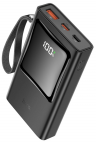 Внешний аккумулятор 10000mAh 2USB 3.0A PD 20W+QC3.0 быстрая зарядка с LED дисплеем Hoco Q4 (Black), SOTA