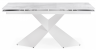 Woodville Стеклянный стол "Хасселвуд" белый мрамор / белый | Ширина - 90; Высота - 77; Длина в разложенном виде - 220; Длина - 160 см