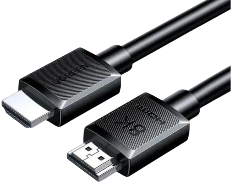 Ugreen HD175 (45434) Цифровой кабель высокой четкости HDMI 2.1 | Длина 5м | До 8K | 48 Гбит/с | Нейлоновая оплетка | Алюминиевый корпус | Позолоченный разъем | Для ПК, ноутбука, телевизора, черный 