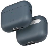 Uniq Чехол для Airpods Pro 3 | Не препятствует беспроводной зарядке | Lyden Vex Leatherette Ash Blue