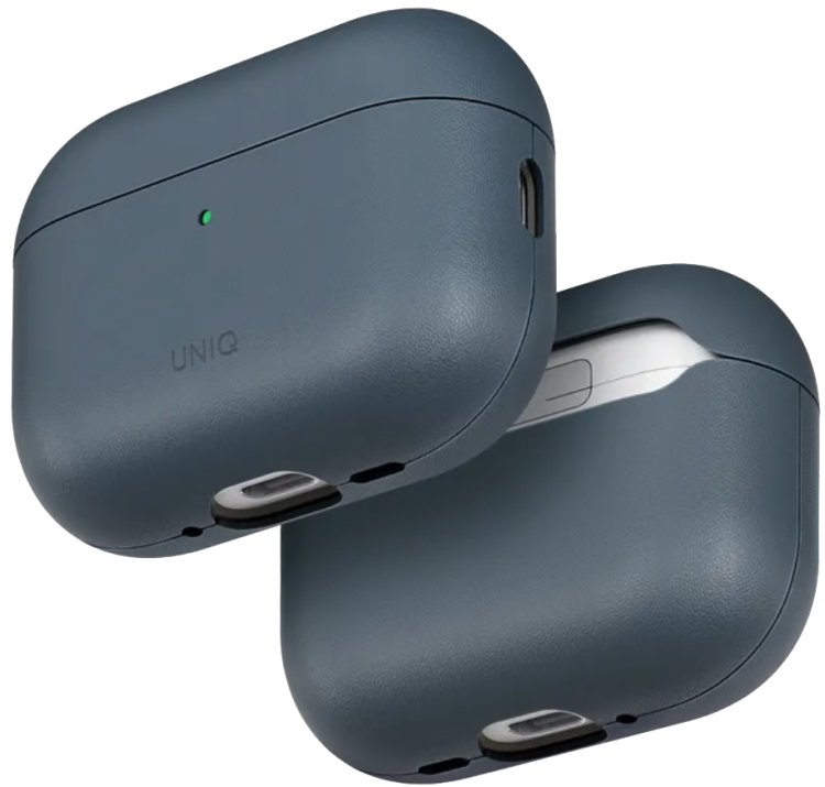 Uniq Чехол для Airpods Pro 3 | Не препятствует беспроводной зарядке | Lyden Vex Leatherette Ash Blue