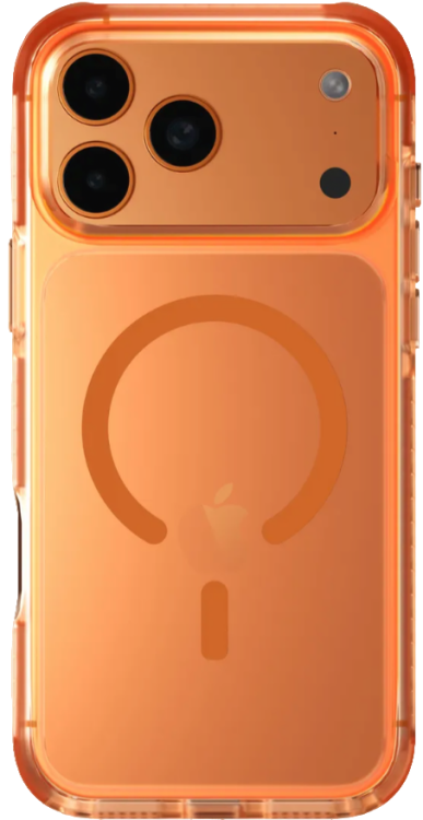 Uniq Чехол для iPhone 17 Pro Max | Поддержка MagSafe | Ударопрочный | Combat, Volt Orange