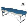 Массажный стол DFC NIRVANA, Elegant DELUXE, 186cm*W70cm*5cm, алюминиевые ножки, цвет голубой/бежвый