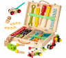 Деревянный детский набор инструментов , в чемодане , для детей от 3 лет .