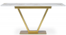 Woodville Стол на тумбе "Бугун" белый / золото | Ширина - 80; Высота - 77; Длина в разложенном виде - 160; Длина - 120см