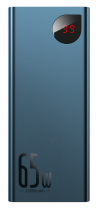 Портативный аккумулятор BASEUS Adaman Metal, 3A, 20000 мА·ч, синий, быстрая зарядка, дисплей PPIMDA-D03