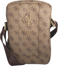 Guess Сумка для планшета до 10" | 25 х 19 х 4 см | Регулируемый наплечный ремень | Внутренний карман для планшета | Страна бренда: США | 4G Bag with Big metal logo, Brown