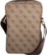 Guess Сумка для планшета до 10" | 25 х 19 х 4 см | Регулируемый наплечный ремень | Внутренний карман для планшета | Страна бренда: США | 4G Bag with Big metal logo, Brown