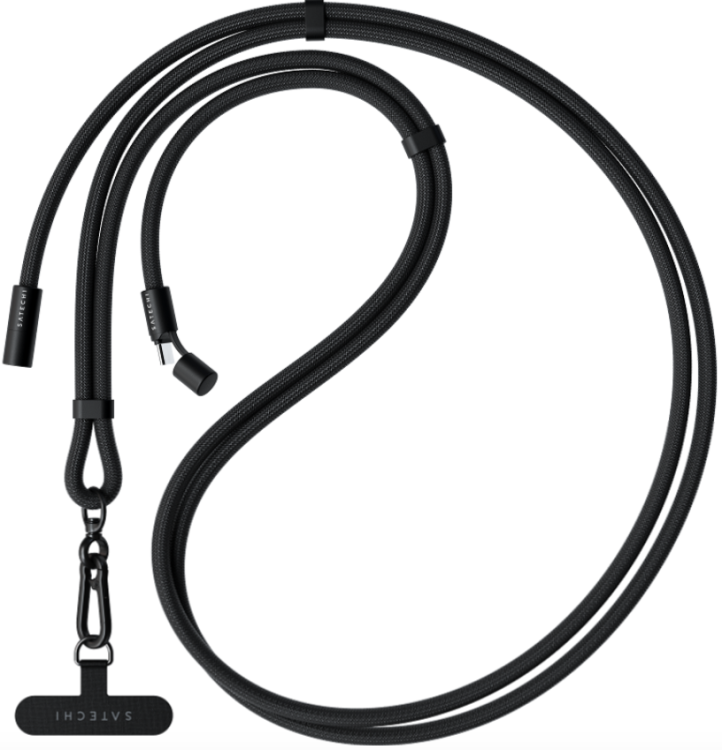 Satechi Кабель- ремень через плечо USB-C | 60W | 1.5 м | OntheGo Crossbody Lanyard | черный