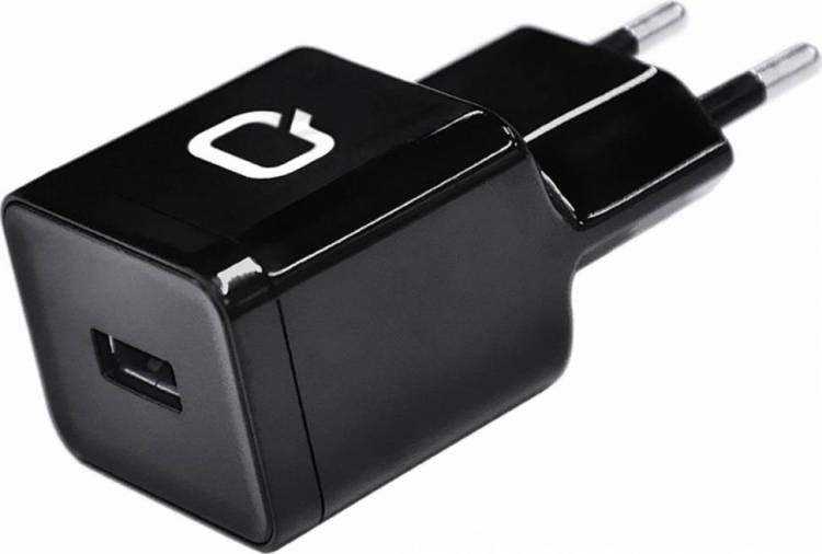 Сетевое зарядное устр. Qumo Energy (Charger 001), 1 USB, 1A, черный