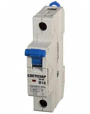 Светозар SV-49051-32-B 32 A "B" откл. сп. 6 кА 230 / 400 В Выключатель автоматический 1-полюсный