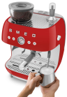 Smeg Кофемашина-эспрессо со встроенной кофемолкой EGF03RDEU | Тип напитка: капучино, латте, эспрессо |  Цвет красный