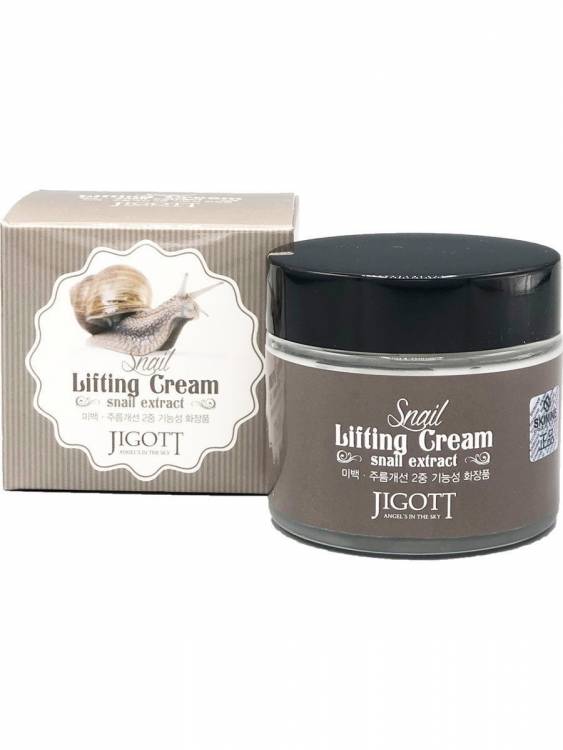 Jigott  Лифтинг-крем с экстрактом слизи улитки Jigott Snail Lifting Cream, 70 мл