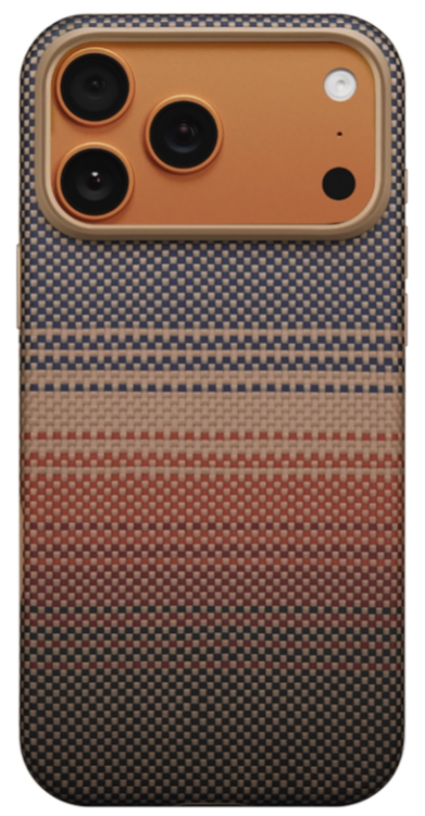 Pitaka Aramid UltraGuard Case Чехол для iPhone 17 Pro Sunset | Ультратонкий, лёгкий, из арамидного волокна | Совместим с MagSafe | Кнопка управления камерой из арамидного волокна