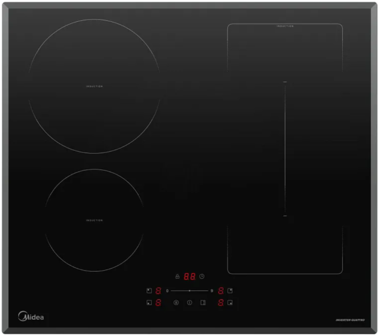 Midea Варочная индукционная панель MIH65787F | ВхШхГ: 6,2x59x52 см | Количество уровней нагрева: 9 | Мощность: 7400 Вт