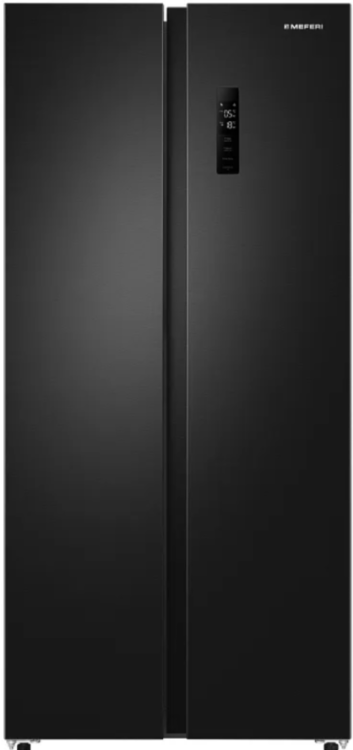Meferi Холодильник MFR83BLACK IX с инверторным компрессором | ВхШхГ: 180,8х83х64,6 см | Общий объем: 487 л | Total No Frost | Автономное сохранение холода: до 7,5 часов |  SIDE BY SIDE COMFORT