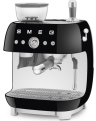 Smeg Кофемашина-эспрессо со встроенной кофемолкой EGF03BLEU | Тип напитка: капучино, латте, эспрессо |  Цвет черный