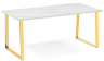 Woodville Керамический стол "Селена" 2 белый мрамор / золото | Ширина - 90; Высота - 77; Длина - 180 см