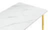 Woodville Керамический стол "Селена" 2 белый мрамор / золото | Ширина - 90; Высота - 77; Длина - 180 см