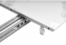 Woodville Стеклянный стол "Эмма" белый мрамор / белый | Ширина - 70; Высота - 76; Длина в разложенном виде - 150; Длина - 110 см
