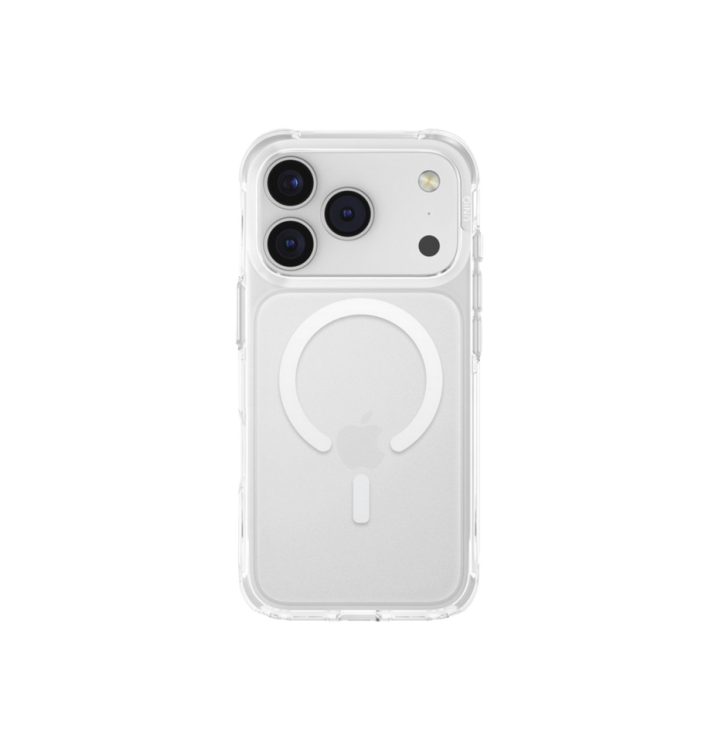 Uniq Чехол для iPhone 17 Pro | Поддержка MagSafe | Ударопоглощающий термополиуретан + поликарбонат | Lifepro Xtreme AF Frost Clear/White