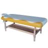 Массажный стационарный стол DFC NIRVANA, SUPERIOR, деревянные ножки, 1 секция, цвет бежевый/оранжевый