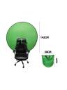 Профессиональный Хромакей FJS-WCB51 с креплением на стул для студийной съёмки. Диаметр 130 см. (зелёный)