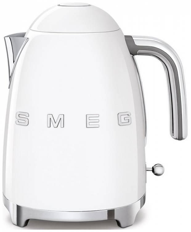 Чайник SMEG KLF03WHEU электрический, Объем: 1.7 л , мощность: 2400 Вт, корпус из нержавеющей стали, Стиль 50-х г., белый