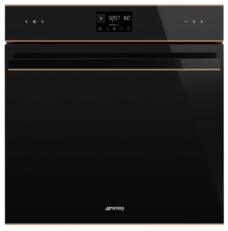 Smeg SOP6602TNR Электрический духовой шкаф  60 см с пиролитической очисткой, сенсорным управлением и конвекцией, Коллекция: Dolce Stil Novo, черное стекло