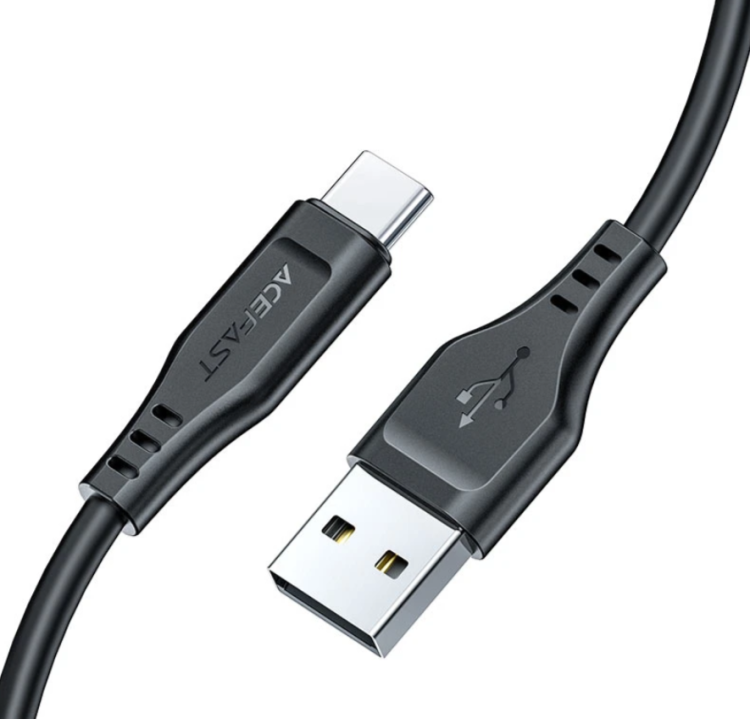 Acefast C3-04 Зарядный дата кабель USB-A To USB-C | Длина: 1.2м | черный