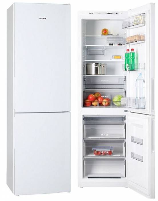Холодильник Атлант 4624-101 / 361 л, внешнее покрытие-металл, пластик, размораживание - ручное, дисплей, 59.5 см х 196.8 см х 62.9 см /Global