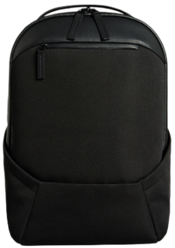 Troubadour Apex 3.0 Black | Рюкзак из водонепроницаемой ткани | Веганская кожа | Отделение для ноутбука 17" | Внутренние и внешние карманы | USB-порт для зарядки | Стильный дизайн | 47×30×17 см